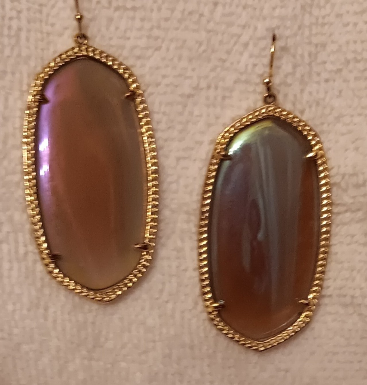 Kendra Scott Danielle Earrings Purple Iridescent Agate HTF