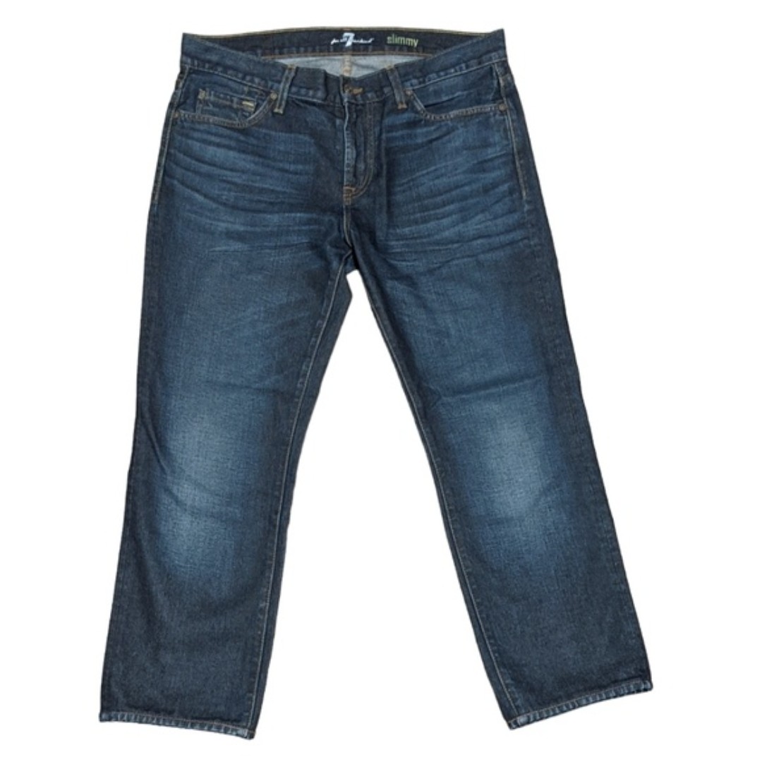 7 for mankind slimmy strait leg cropped jeans cotton men's size 34
