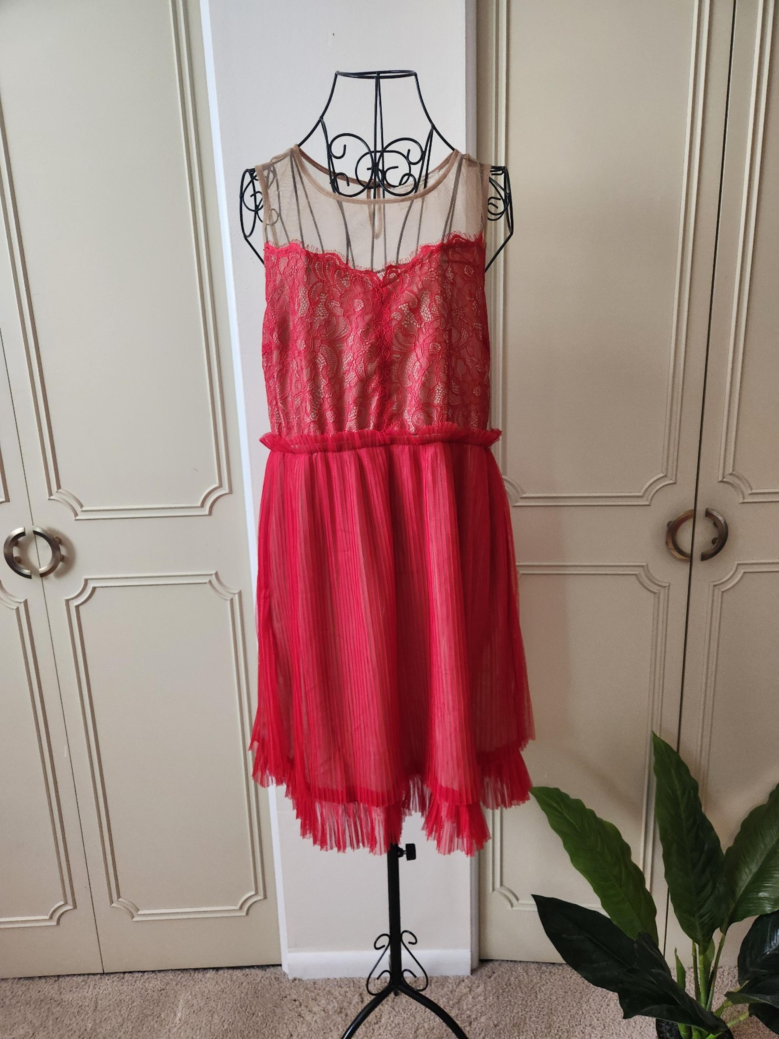 A'reve Anthropologie Red Lace Dress