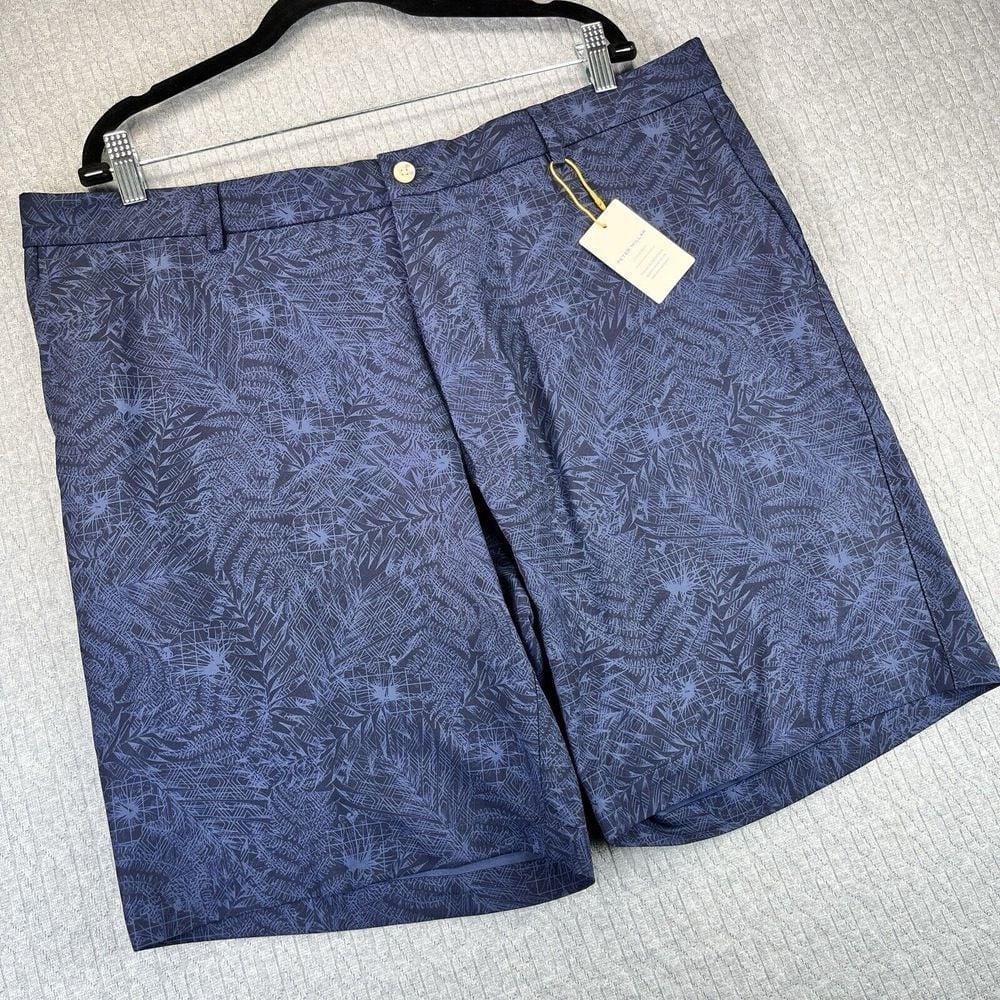 Peter Millar Salem Botanical Performance Men shorts (40) new with tags navy blue