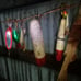 Fishing poles lures full tackle box.