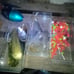 Fishing poles lures full tackle box.