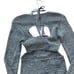 Tuckernuck Solid & Striped Tilly mini Dress cut out Midnight Blue Eggshell Sz M