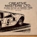 Vintage Revell Creative Masters LTD Ford GT 40 Le Mans 1968 w/ COA 1:20 Scale