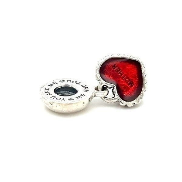 Pandora Red Enamel Mother Dangle Charm