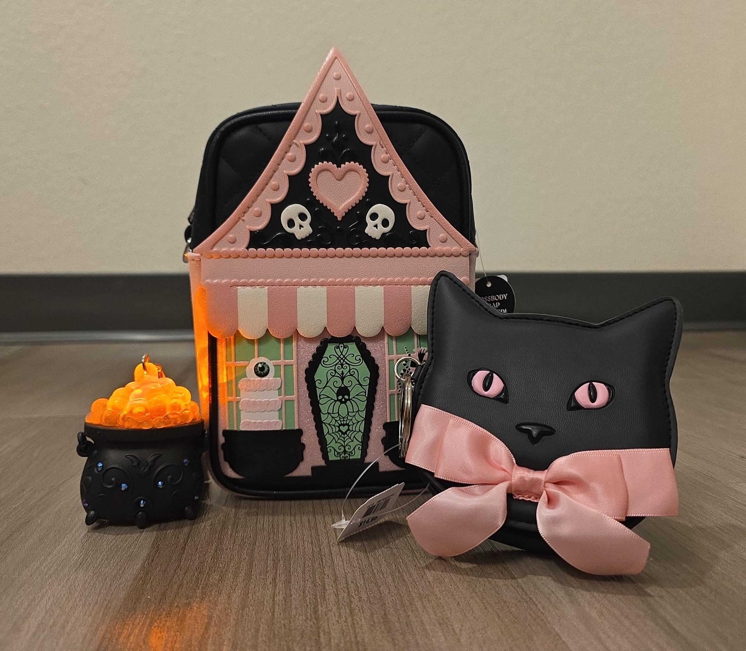 Bath And Body Works Halloween~Haunted House Bag, Cat Coin Purse + Cauldron