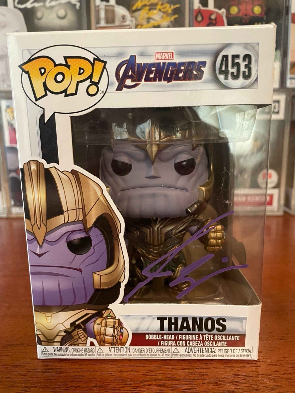 Signed/ Autographed Marvel Thanos Funko Pop by Josh Brolin Beckett COA