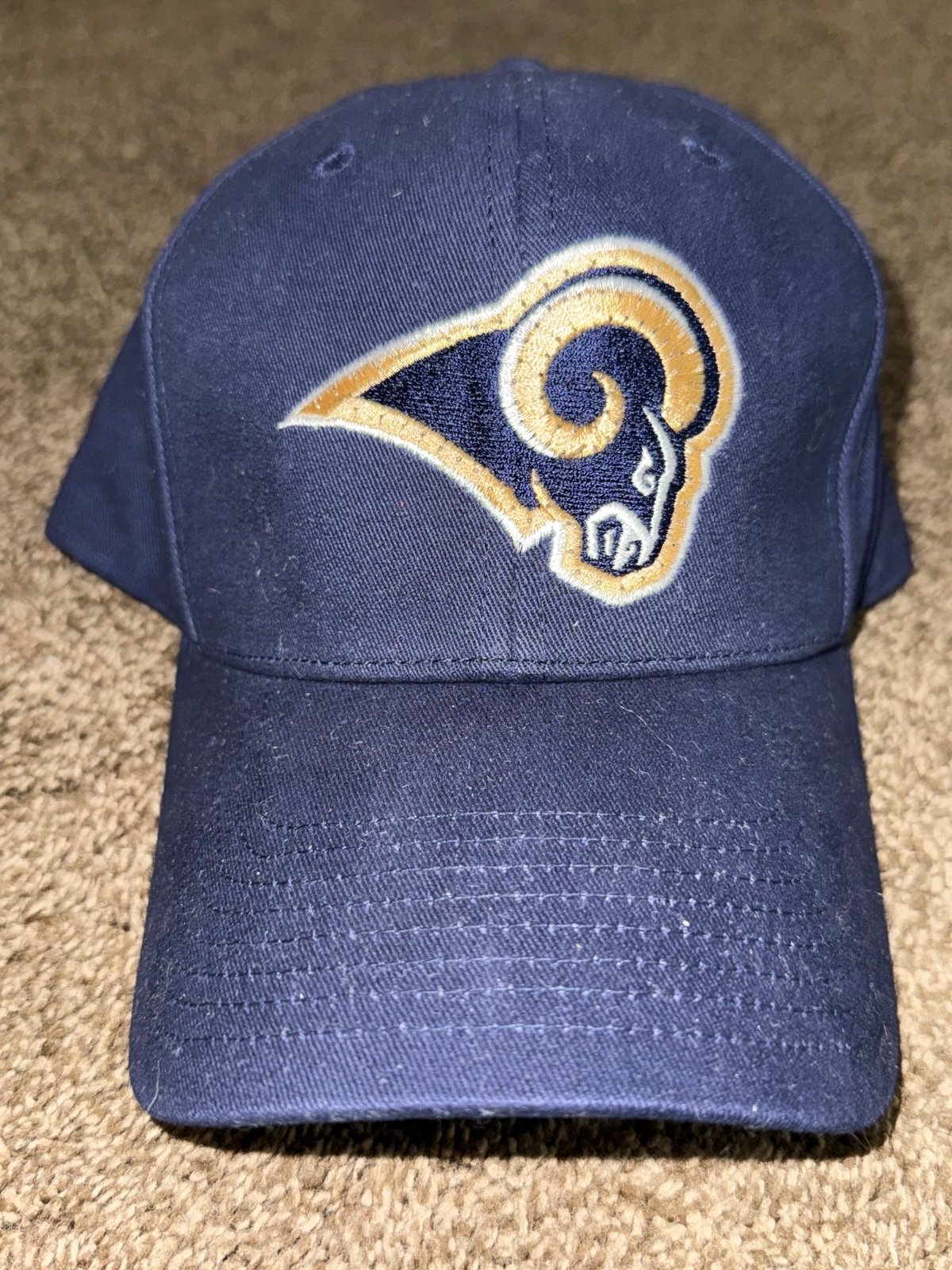 NFL Logo 7 Football Los Angeles Rams Hat Cap Vintage Lightwear Men’s One Size US