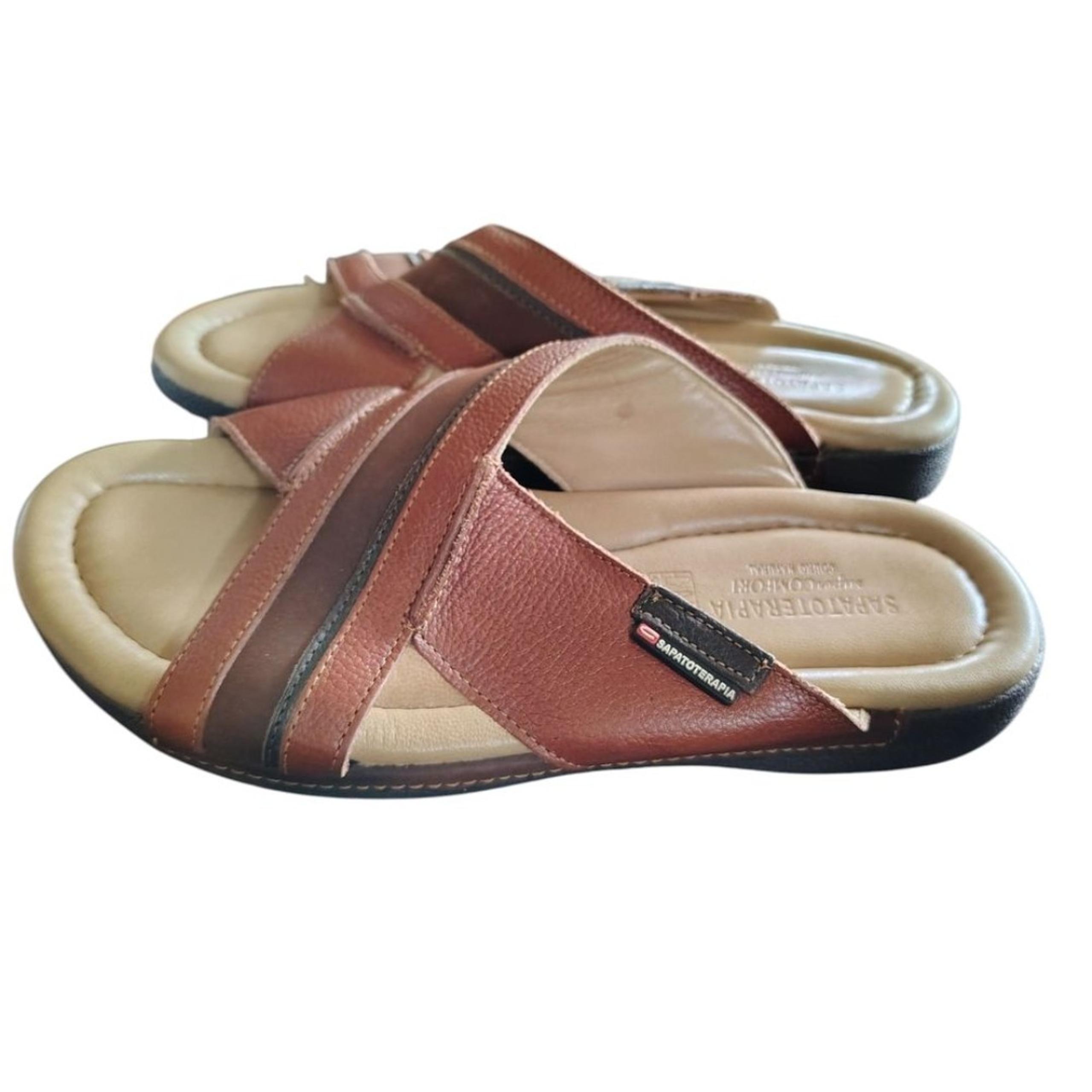Sapatoterapia Men's Brown Leather Super Comfort Sandals size 37