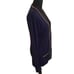 Adrienne Vittadini Womens Long Sleeve Knit Gold Tone Chain Navy Cardigan Large