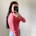 J. Crew Barbie Pink Cable Knit Turtle Neck Sweater Small cashmere wool blend