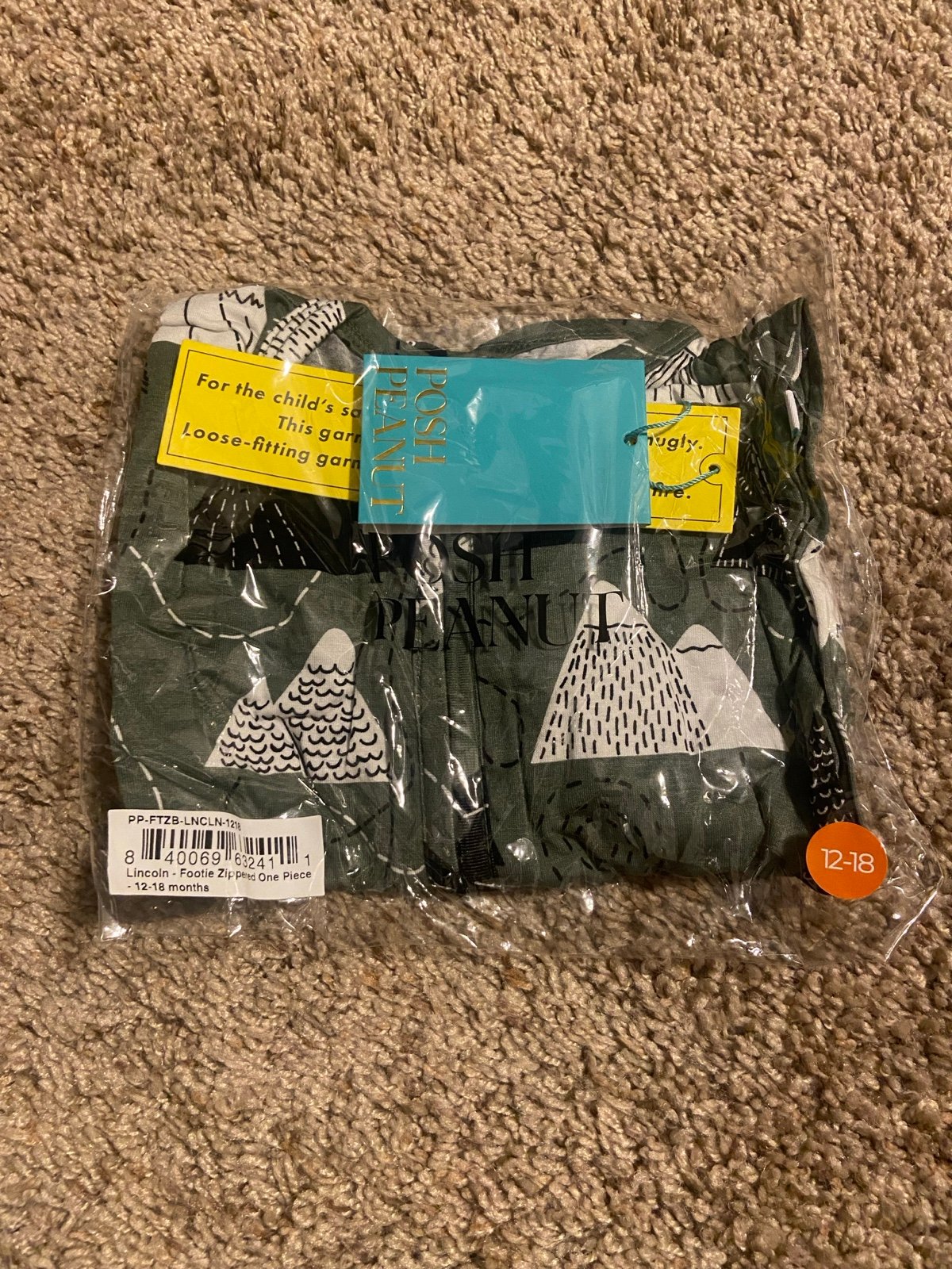 BNWT Posh Peanut Lincoln footie pajama sleeper 12-18months