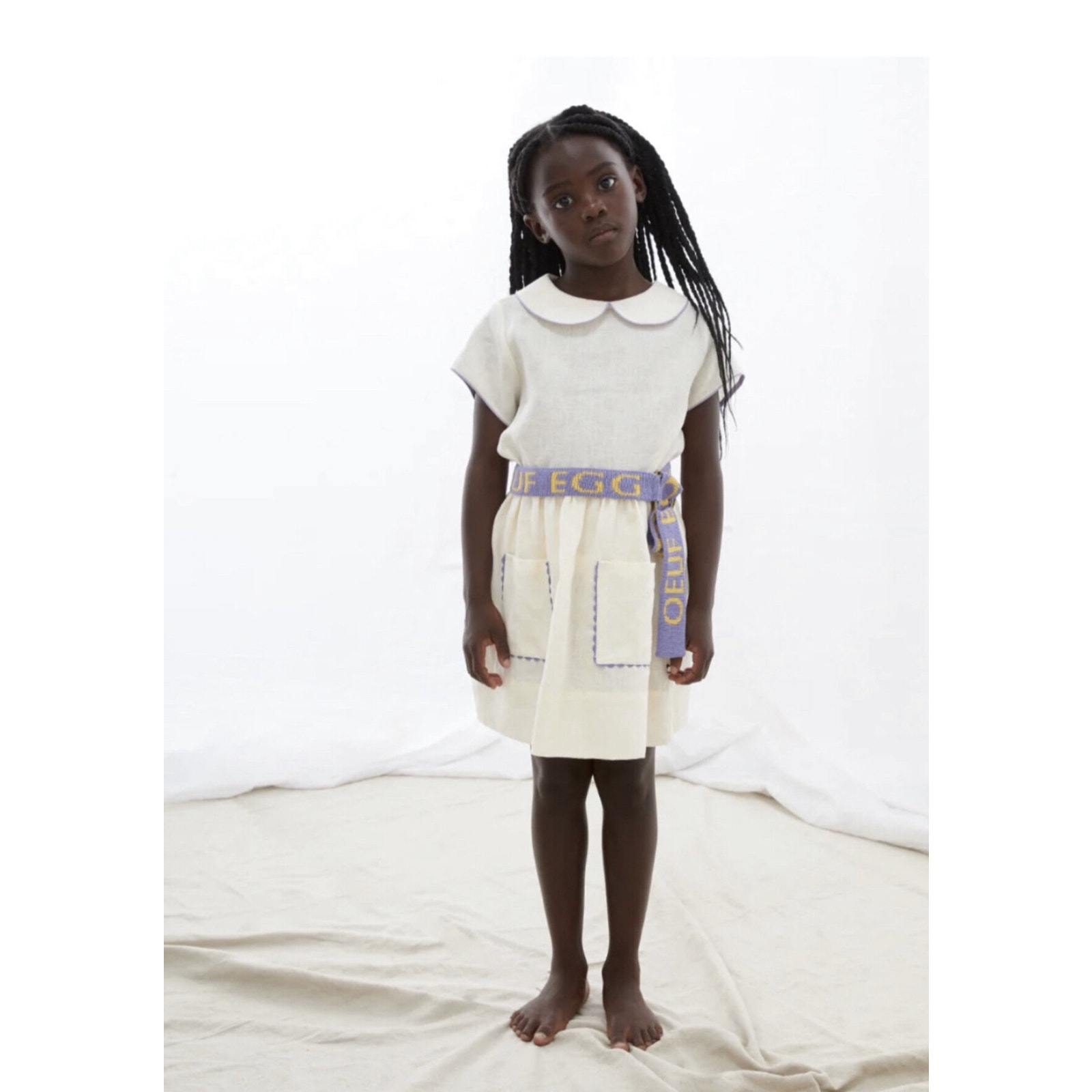 Oeuf NWT Ric Rac Skirt. Size 6-7. 50% Cotton, 50%. Gardenia.