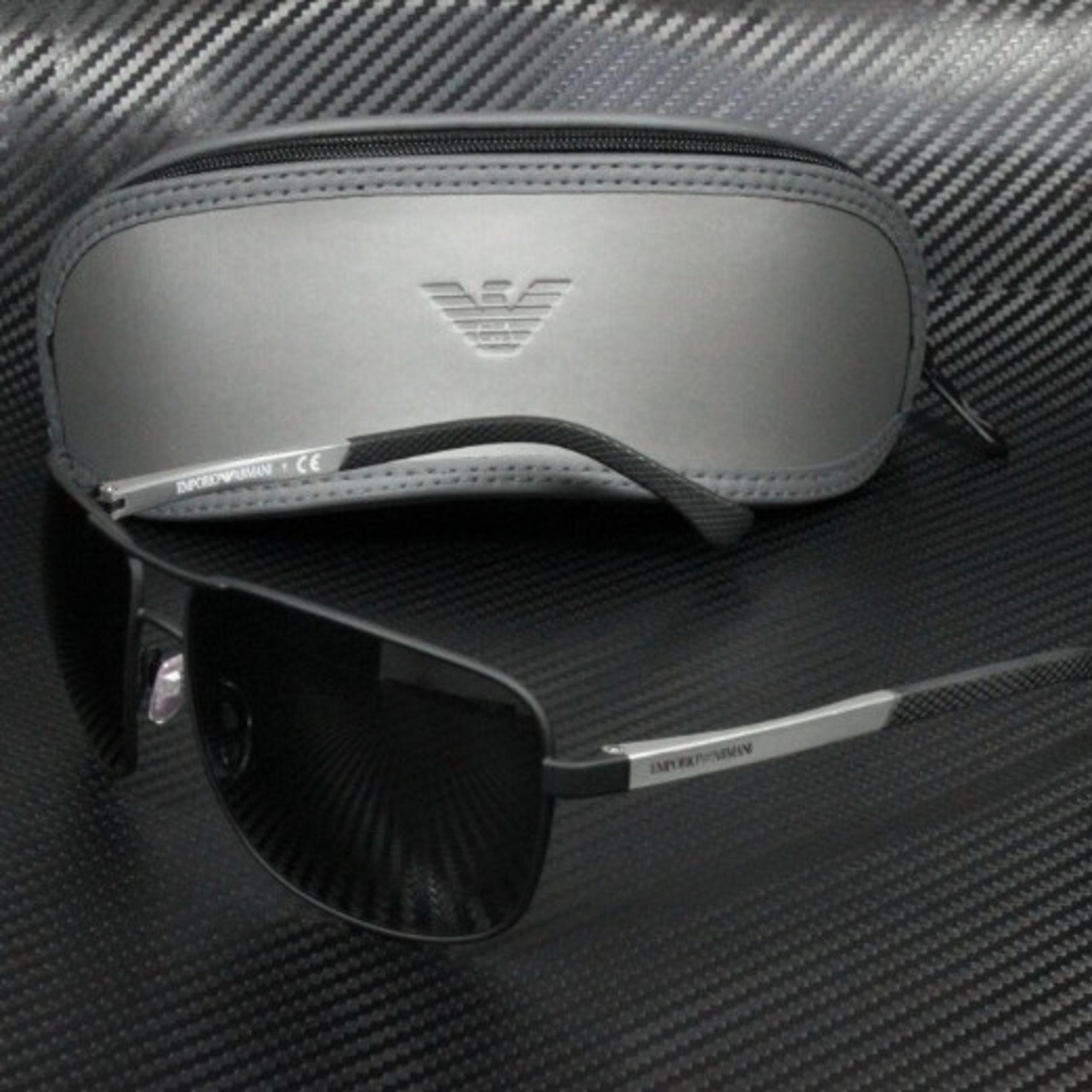Emporio Armani Men's Rubber Black and Grey 64mm Sunglasses!