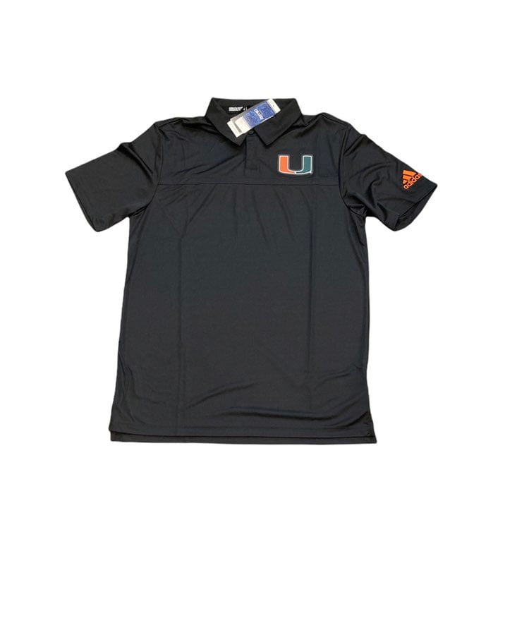 Miami Hurricanes Adidas Urban Men's Polo Shirt Medium