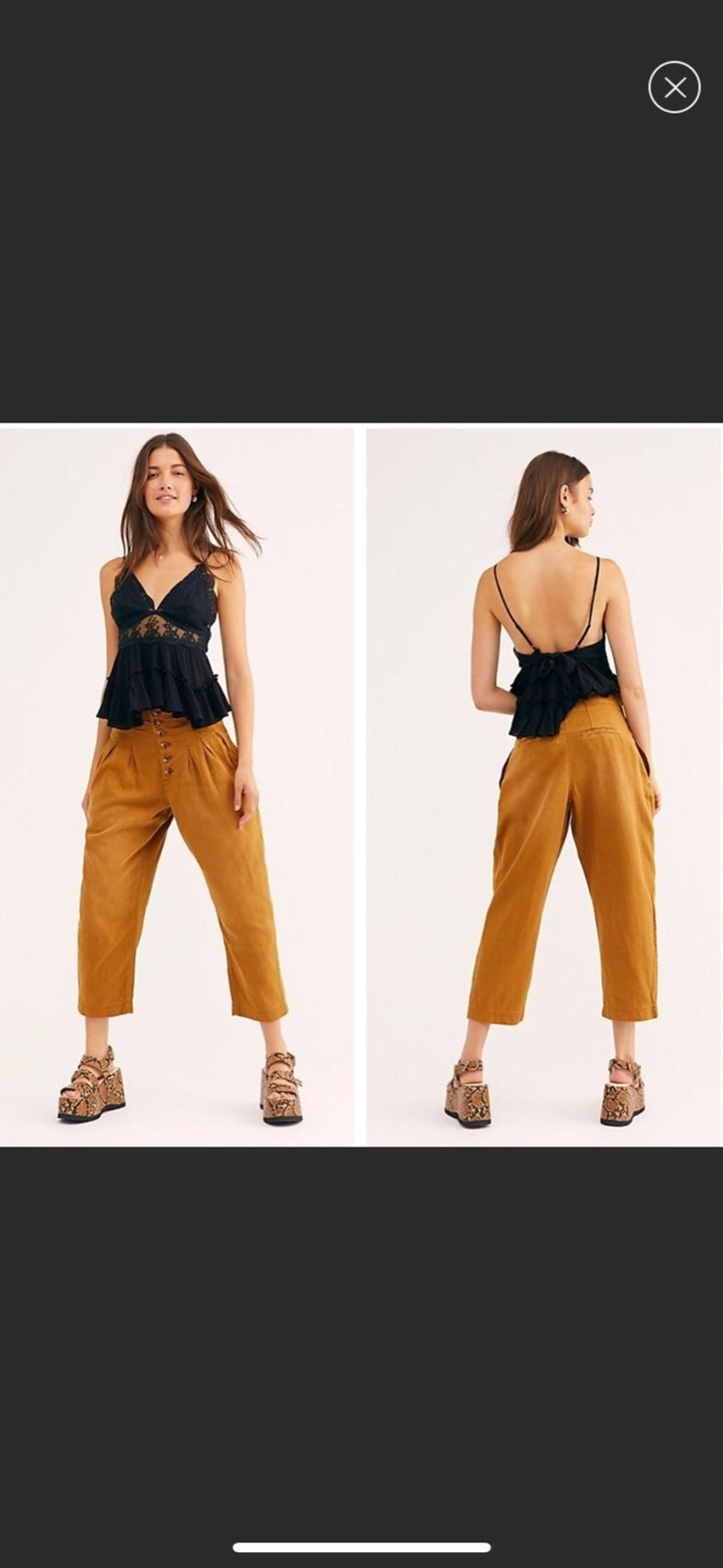 Free People Pleated Denim Pants 2 NEW