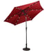 9 Feet Patio LED Solar Umbrella with Crank L2