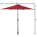 9 Feet Patio LED Solar Umbrella with Crank L2