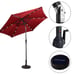 9 Feet Patio LED Solar Umbrella with Crank L2
