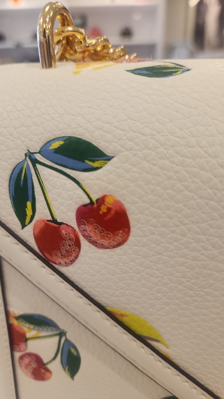 Michael Kors Sandrine Small Sequined Fruit Print Crossbody Purse