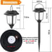 Dual Use Solar Flame Lights Outdoor 6 Pack, Solar Flickering Flame Pathway Light