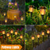 Dual Use Solar Flame Lights Outdoor 6 Pack, Solar Flickering Flame Pathway Light