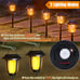 Dual Use Solar Flame Lights Outdoor 6 Pack, Solar Flickering Flame Pathway Light