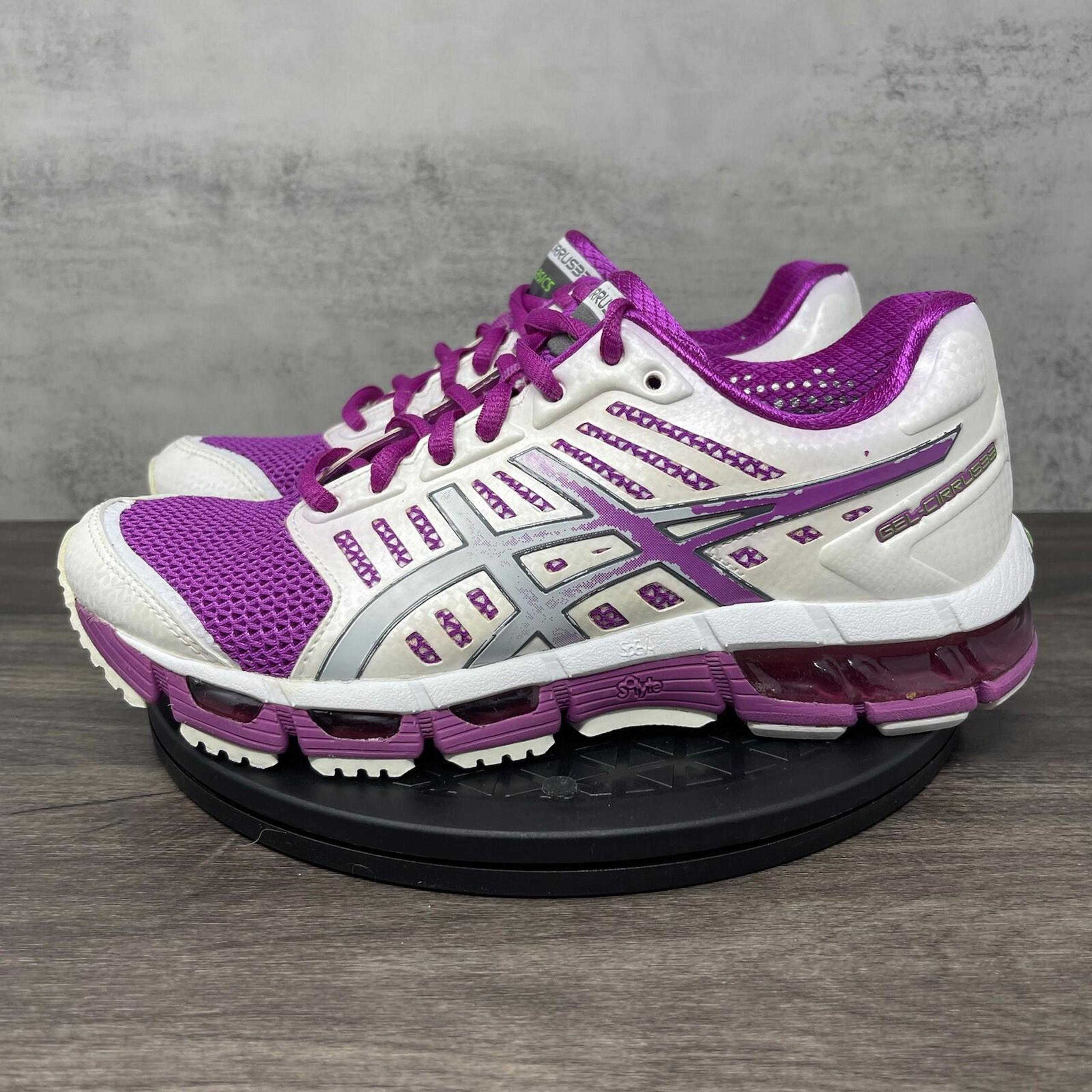 Asics Gel Cirrus 23 Womens 7 Running Shoes Purple Pink White Low Top Athletic
