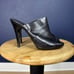 NWT Diane von Furstenberg studded leather heeled slides, size 7
