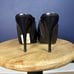 NWT Diane von Furstenberg studded leather heeled slides, size 7