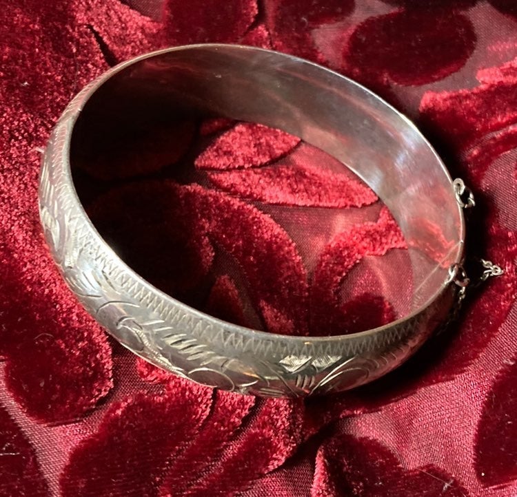 Hinged Sterling Bangle