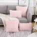 18x18 Inch Set of 2 Easter Decorations Pink Fluffy Pillow Covers