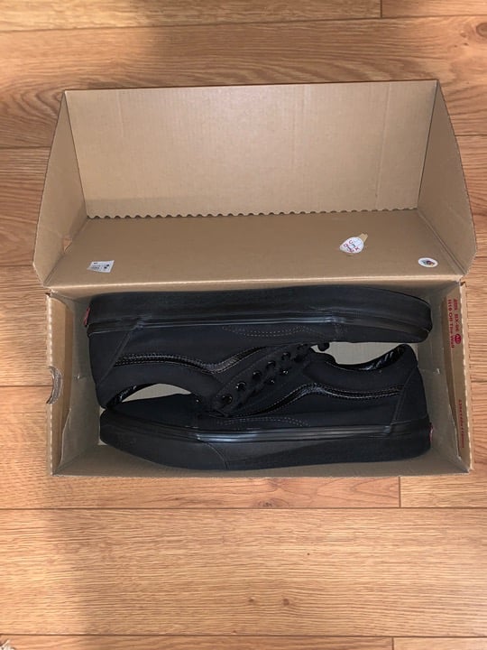 Vans Old Skool Skate Shoe Black Monochrome