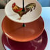 3 Tiered cupcake stand/cake stand rooster
