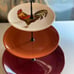 3 Tiered cupcake stand/cake stand rooster
