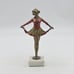 Antique 1920s Art Deco Bronze Ballerina Figure On Marble Base