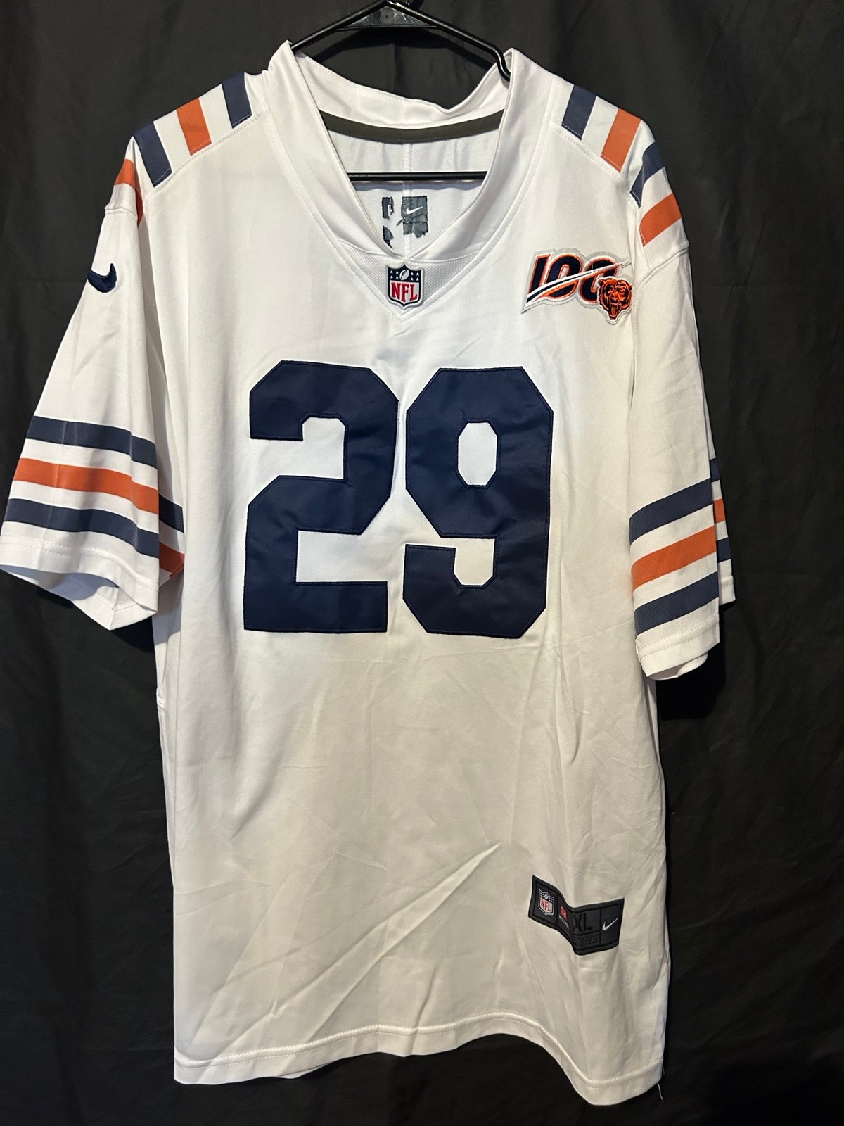 Nike Chicago Bears Jersey Tarik Cohen 100th Year Stitched White #29 XL