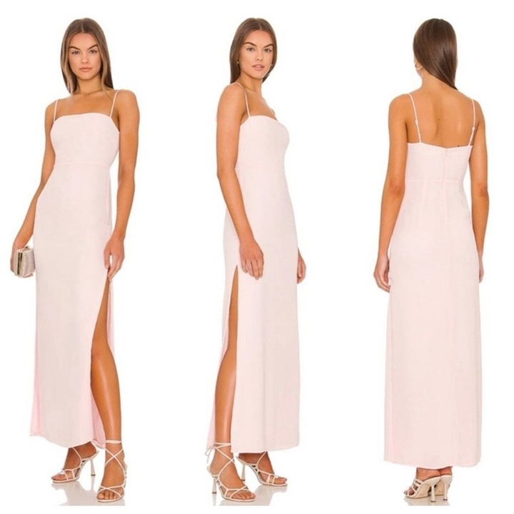 Superdown Light Pink Maxi Dress