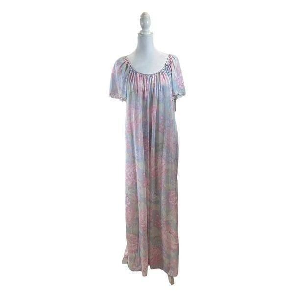 RARE Brand New With Tags Vintage Miss Elaine Pastel Nightgown 1964-1973 Small