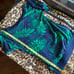 DKNY cotton floral leaf print pullover top long sleeve knit Small jumper
