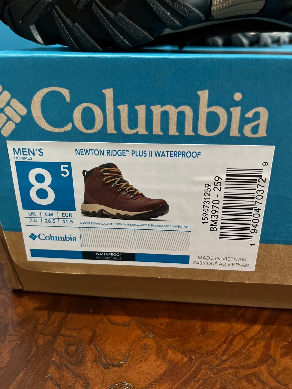 Columbia hiking boots for men - detail