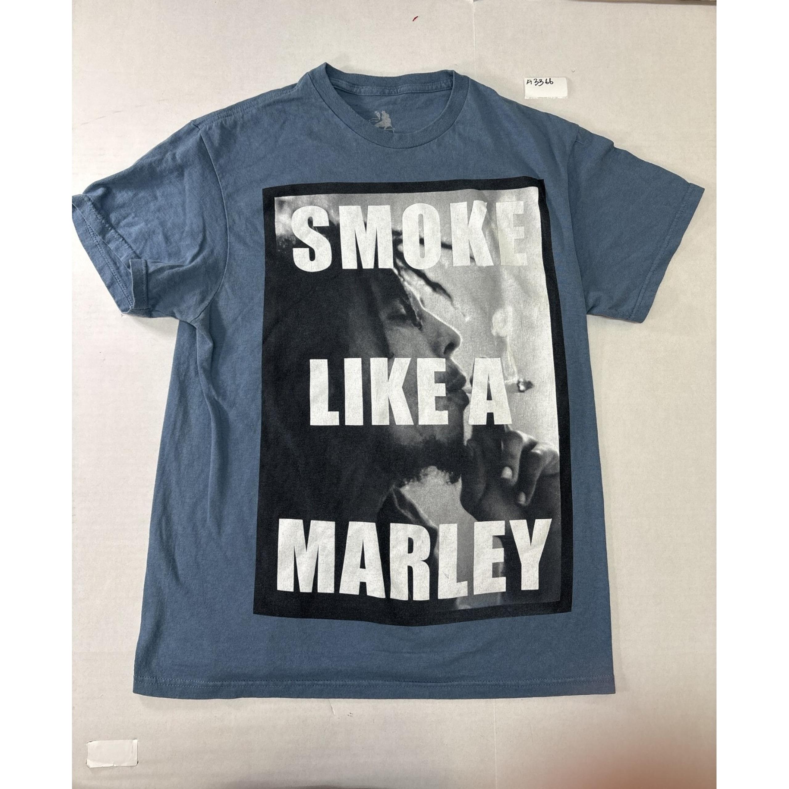 Zion Smoke Like A Marley graphic t-shirt Men's size Medium blue