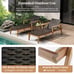 2 PCS Outdoor Chaise Lounge Chair Set w/Armrests & 4-Level Backrest for Poolside