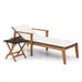 2 PCS Outdoor Chaise Lounge Chair Set w/Armrests & 4-Level Backrest for Poolside