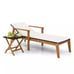 2 PCS Outdoor Chaise Lounge Chair Set w/Armrests & 4-Level Backrest for Poolside