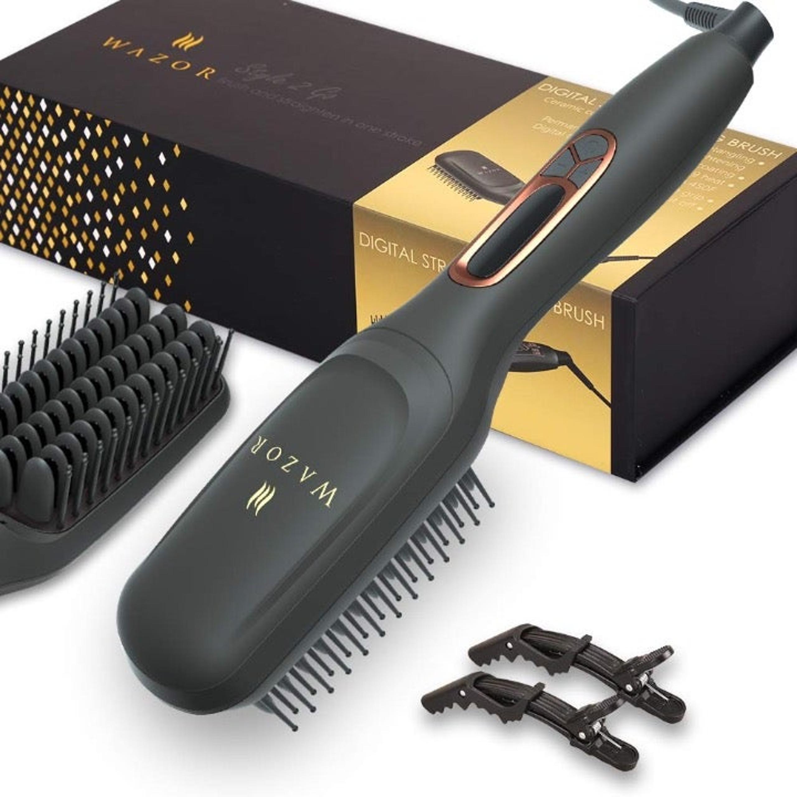 Ionic Hair Straightener Brush 1.75 Inch