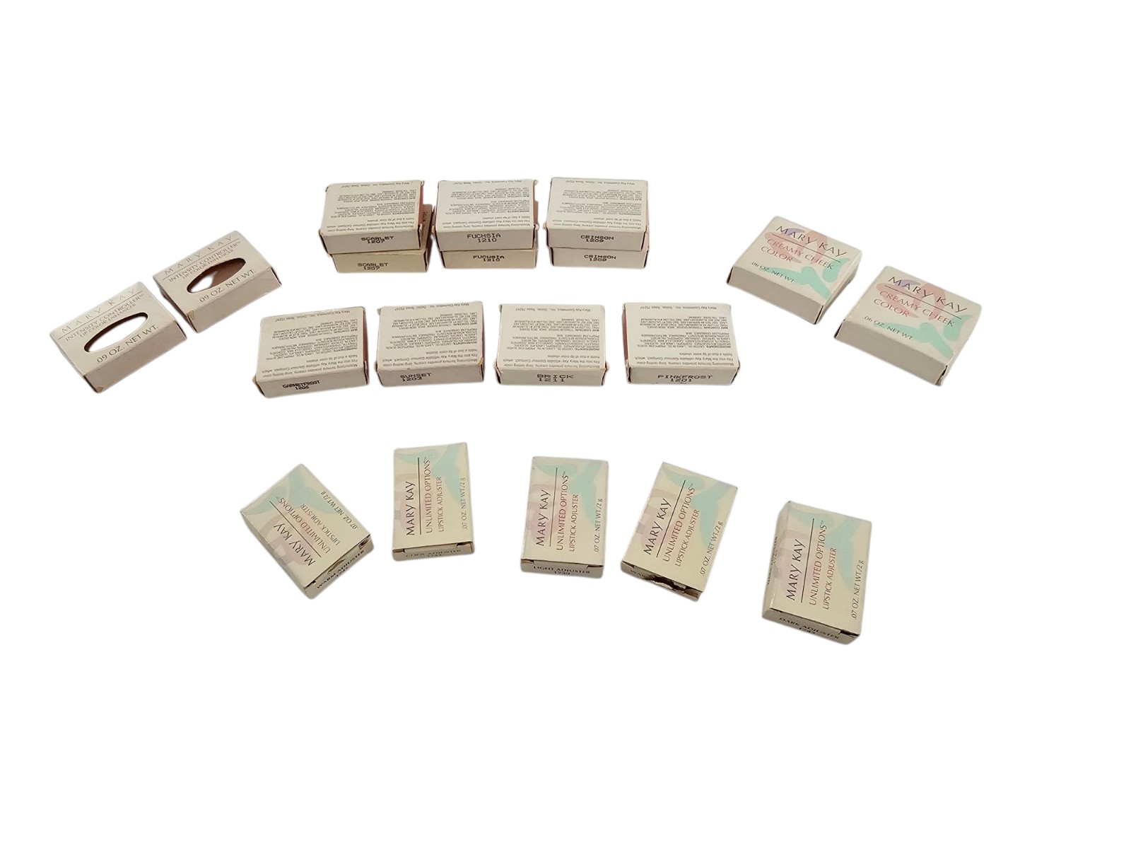 Vintage Mary Kay Lip Color, Lipstick Adjuster, Enchanter, Creamy Cheeck 19pc Lot