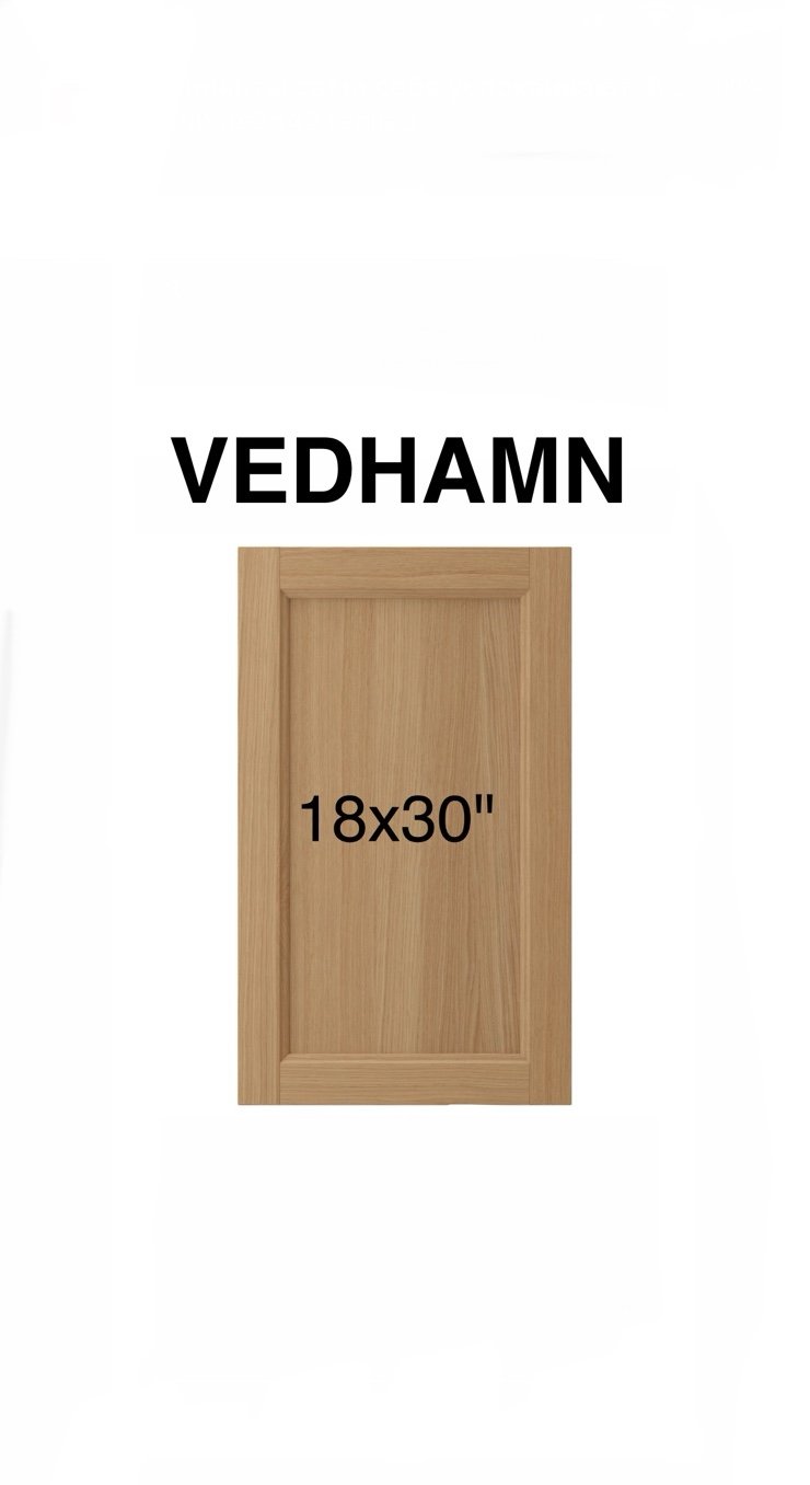 IKEA VEDHAMN oak 18x30” door for SEKTION kitchen cabinets 80.051.57