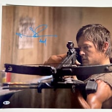 Norman Reedus Signed The Walking Dead Daryl 16x20 Photo B Autograph BAS COA