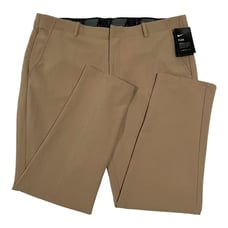 New Nike Flex Slim Vapor Golf Pants Men 40x30 Beige Khaki Stretch Tapered Active